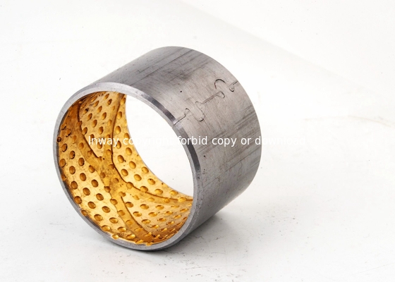 ISO 3547 Bimetal Bearing Bushes JF805 Wrapped Bronze  With X Type Oil Groove